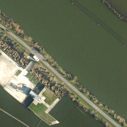 Sand Volleyball Court — aerial view