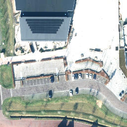 Sand Volleyball Court — aerial view