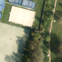 Sand Volleyball Court — aerial view