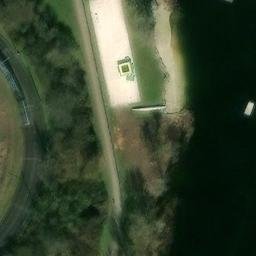 Sand Volleyball Court, Magdeburg — aerial view