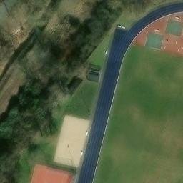 Sand Volleyball Court, Magdeburg — aerial view