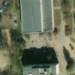 Sand Volleyball Court, Magdeburg — aerial view