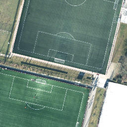 Sand Volleyball Court — aerial view
