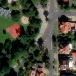 Sand Volleyball Court in Biederitz, Sachsen-Anhalt — aerial view
