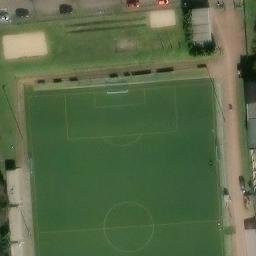 Sand Volleyball Court, Magdeburg — aerial view