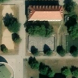 Sand Volleyball Court, Magdeburg — aerial view