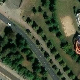 Sand Volleyball Court, Magdeburg — aerial view