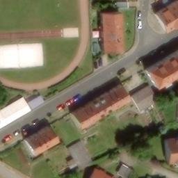 Sand Volleyball Court, Schöningen — aerial view