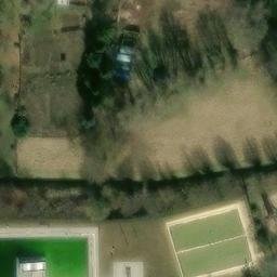 Sand Volleyball Court in Niederndodeleben, Sachsen-Anhalt — aerial view