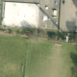 Sand Volleyball Court — aerial view