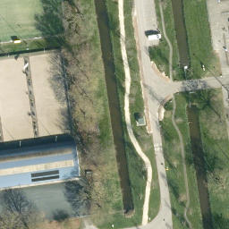 Sand Volleyball Court — aerial view
