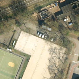 Sand Volleyball Court — aerial view
