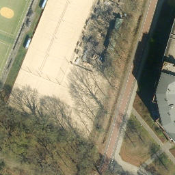 Sand Volleyball Court — aerial view