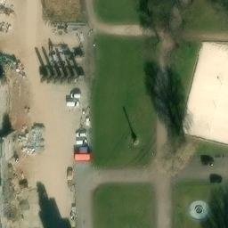 Sand Volleyball Court, Magdeburg — aerial view