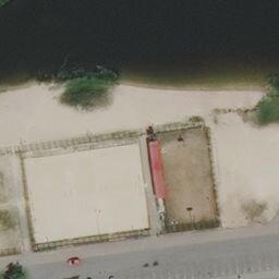 Sand Volleyball Court — aerial view