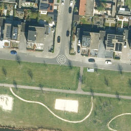 Sand Volleyball Court — aerial view