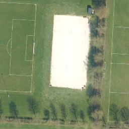 Sand Volleyball Court — aerial view