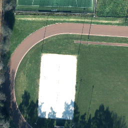 Sand Volleyball Court — aerial view