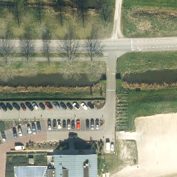 Sand Volleyball Court — aerial view