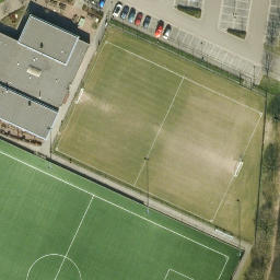 Sand Volleyball Court — aerial view