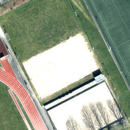 Sand Volleyball Court — aerial view