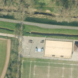 Sand Volleyball Court — aerial view