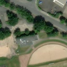 Sand Volleyball Court, Münster — aerial view