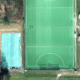 Sand Volleyball Court — aerial view