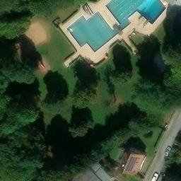 Sand Volleyball Court, Bielefeld — aerial view