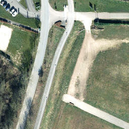 Sand Volleyball Court — aerial view