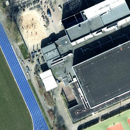 Sand Volleyball Court — aerial view