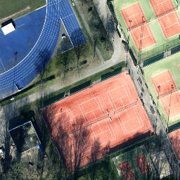 Sand Volleyball Court — aerial view