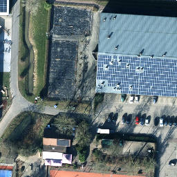 Sand Volleyball Court — aerial view