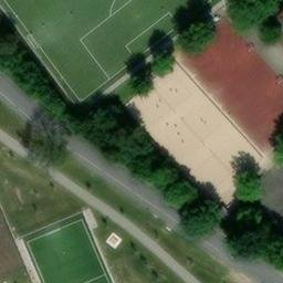 Sand Volleyball Court, Münster — aerial view