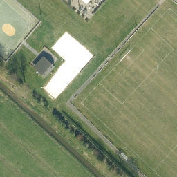 Sand Volleyball Court — aerial view