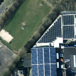 Sand Volleyball Court — aerial view