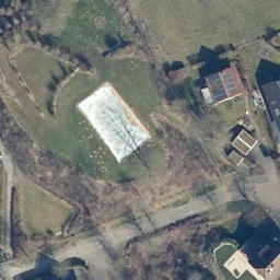 Sand Volleyball Court, Delligsen — aerial view
