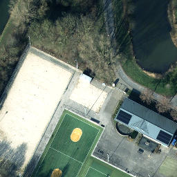 Sand Volleyball Court — aerial view