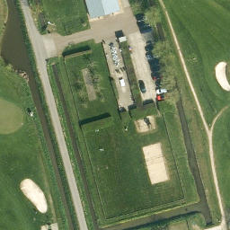 Sand Volleyball Court — aerial view