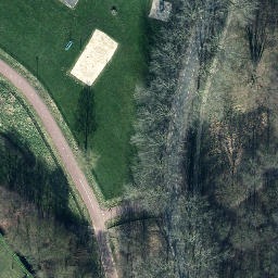Sand Volleyball Court — aerial view