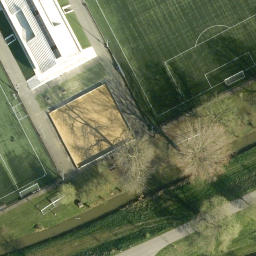 Sand Volleyball Court — aerial view