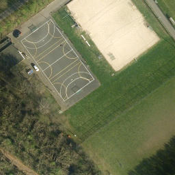 Sand Volleyball Court — aerial view