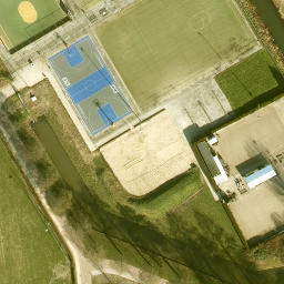 Sand Volleyball Court — aerial view