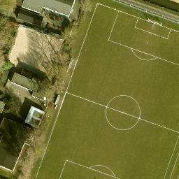 Sand Volleyball Court — aerial view
