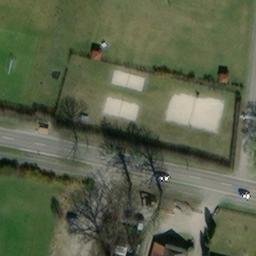 Sand Volleyball Court — aerial view