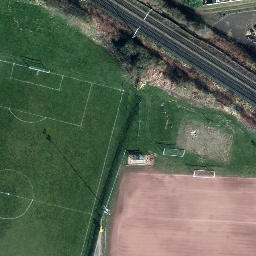 Sand Volleyball Court — aerial view