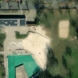 Sand Volleyball Court in Ennigerloh, Nordrhein-Westfalen — aerial view