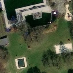 Sand Volleyball Court — aerial view