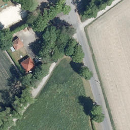 Sand Volleyball Court in Senden, Nordrhein-Westfalen — aerial view