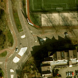 Sand Volleyball Court — aerial view